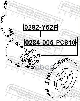 Ступица передняя nissan patrol Y62 2010.03- febest