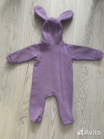 Комбинезон для новорожденного, теплый на флисе