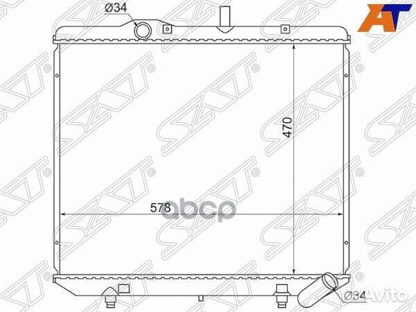 Радиатор SsangYong Istana 95-04 HY00140 Sat