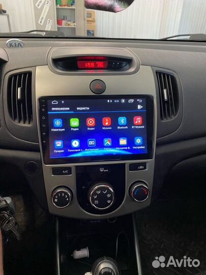 Магнитола KIA Cerato 2 кондиционер android вид
