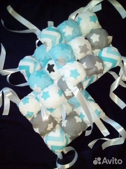 Новое покрывало-бомбон детское и бортики