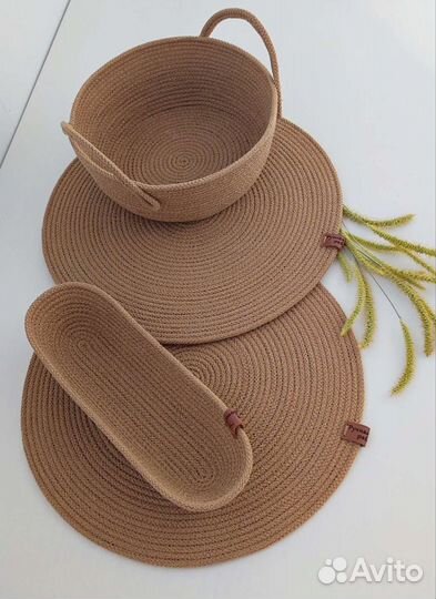 Сервировочный набор из хлопка на 2 персоны