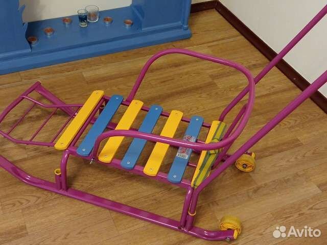 Детские сани с колесами