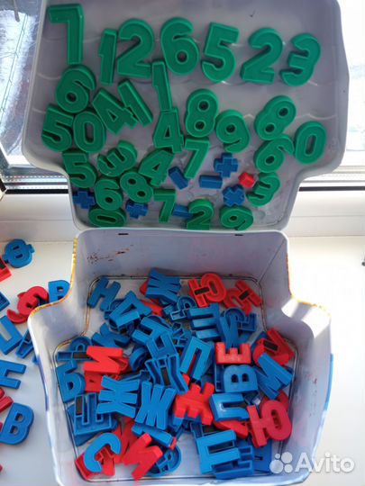 Набор букв и цифр, магнитные