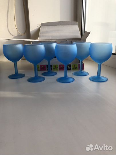 Бокалы для шампанского, вина и пр. 6 шт