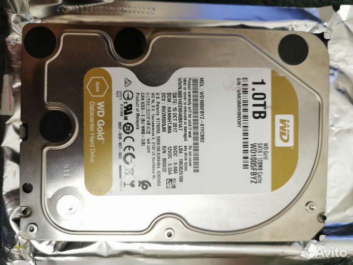 Жесткий диск 1 тб wd Gold