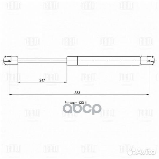 Упор газовый (амортизатор) для а/м Renault Kole