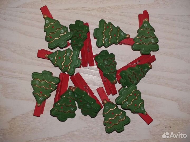 Прищепки,ёлочные новогодние игрушки,украшения