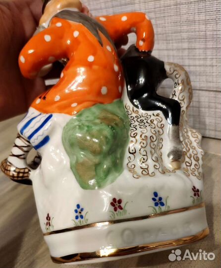 2 фарфоровые статуэтки из триптиха Конёк горбунок