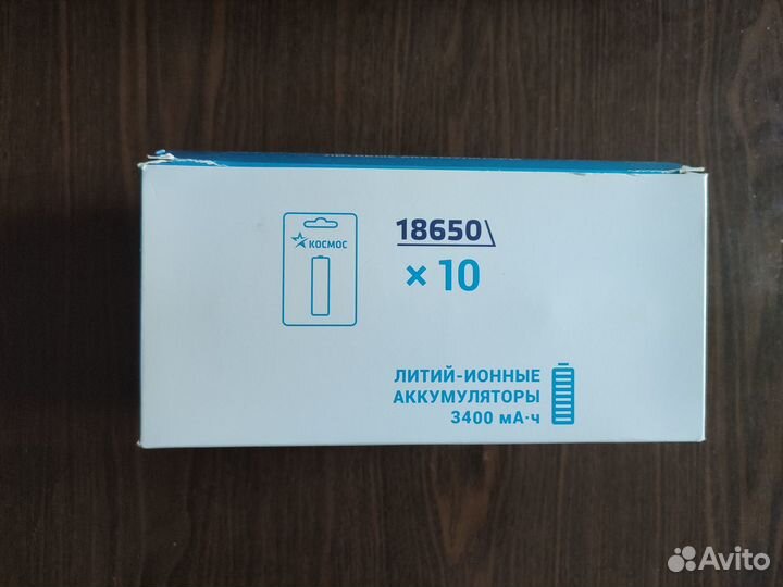 Аккумулятор 18650 Li-ion 1BL 3400мАч Космос