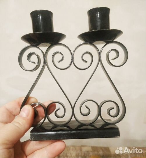 Подсвечник металлический СССР, винтаж