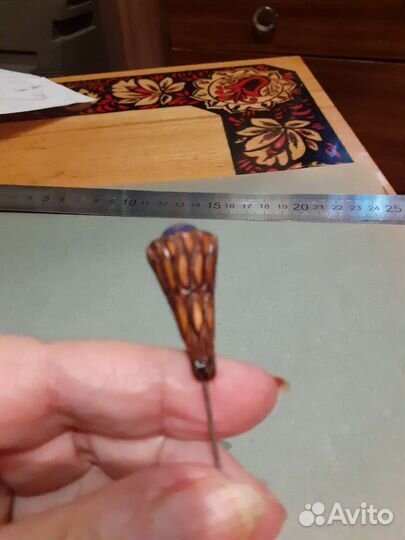 Старинная булавка для шляпы