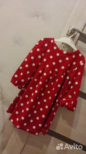 Платье для девочки теплое 92-98