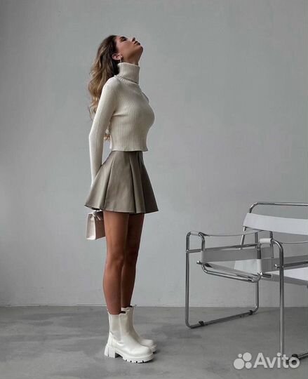 Шорты эко кожа