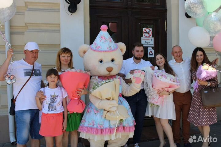 Белый медведь на праздник/Ростовые Куклы