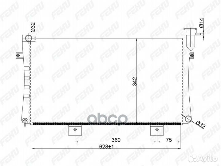 Радиатор охлаждения (сборный) VAZ 21214 Niva (U