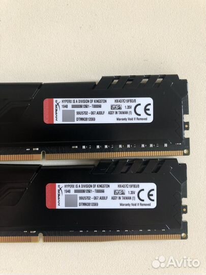 Оригинальная память Kingston Fury DDR4 16Gb