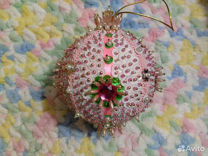 Шар елочная игрушка, диаметр 8 см