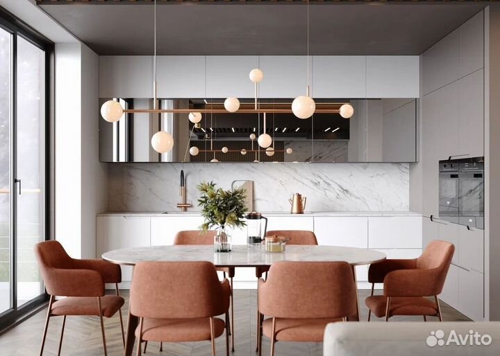 Кухня угловая с островом