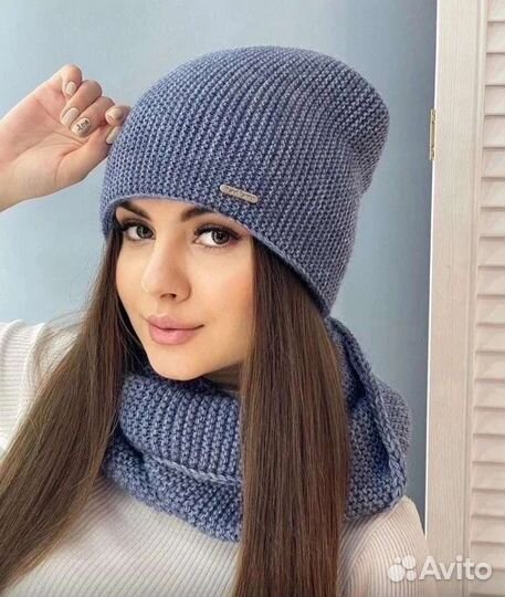 Комплект шапка и снуд