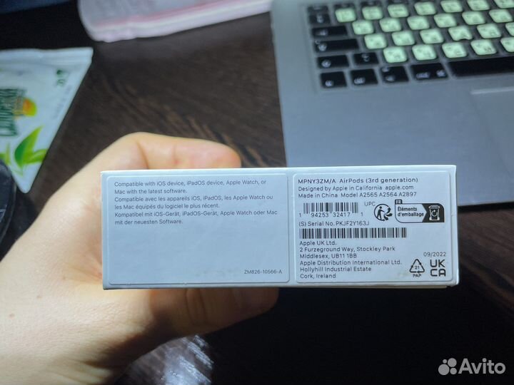 Коробка оригинал Airpods 3