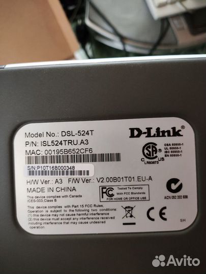 Маршрутизатор D-Link DSL-524T