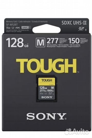 Карта памяти Sony 128GB UHS-II sdxc v60