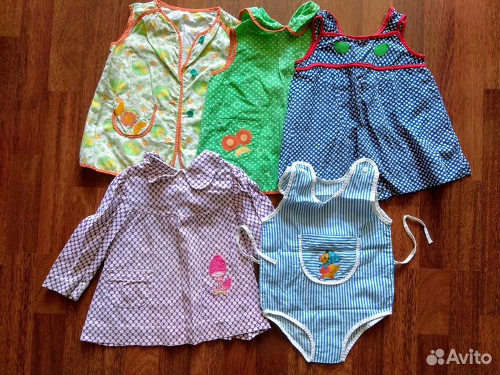 Детские винтажные платья и боди времен СССР