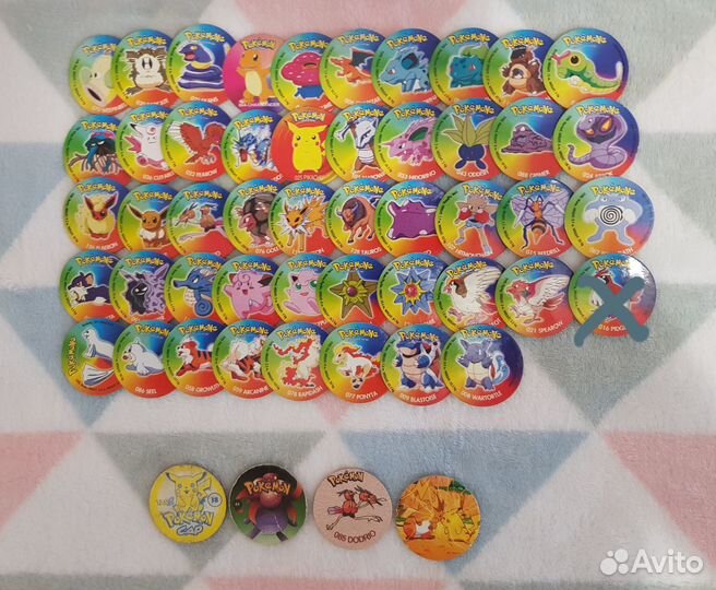 Фишки,кэпсы Покемон/Pokemone 79 шт