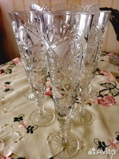 Фужеры хрустальные