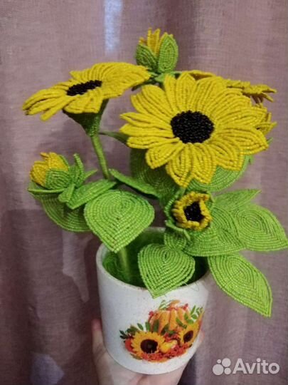 Цветы из бисера