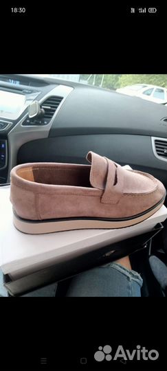 Мокасины лоферы, 40р, новые, замша