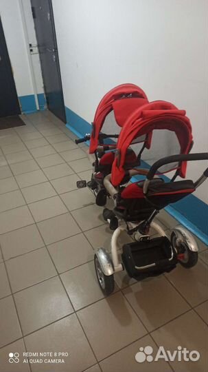 Прогулочная коляска для двойни бу