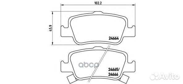 Колодки тормозные дисковые зад P83080 Brembo