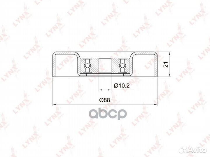 Ролик обводной приводного ремня PB7034 lynxauto