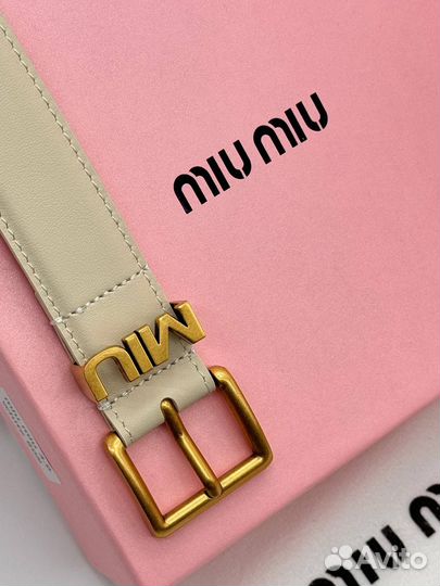 Ремень Miu Miu натуральная кожа