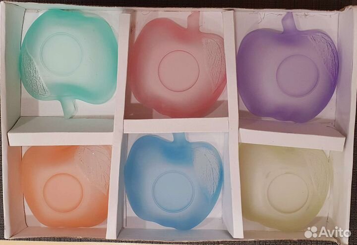 Набор стеклянных салатников Яблоко, 132 мм