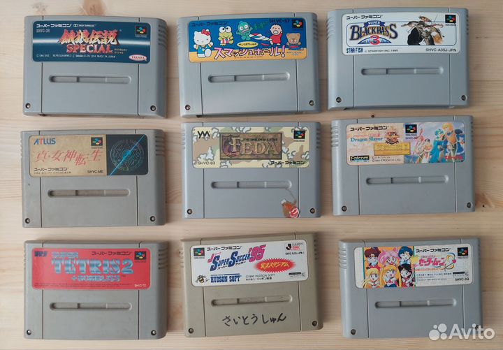 Куча картриджей на super famicom, есть в коробках