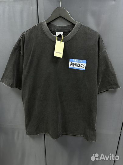 Футболка Vetements oversize hello my name