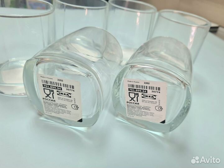 Стаканы для виски набор 6 шт IKEA даррока новые