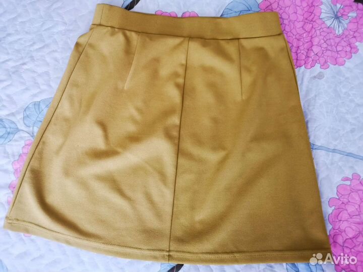 Юбка трапеция Gloria Jeans 42 р., горчичная
