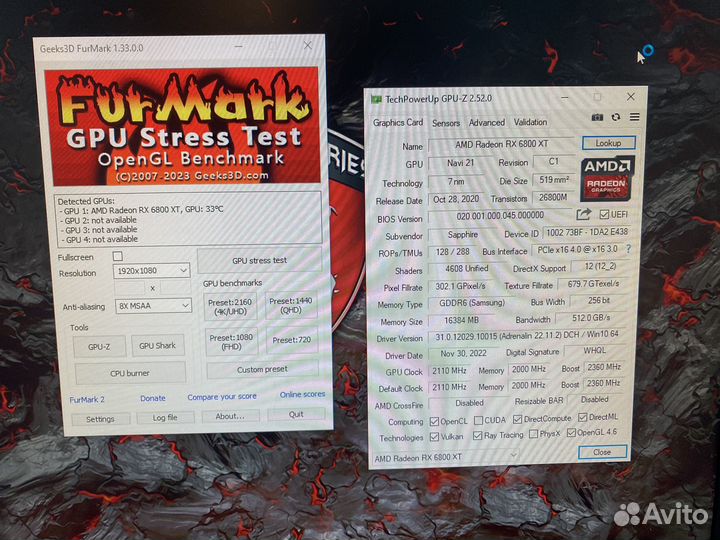 Sapphire Nitro+ RX 6800xt 16Gb