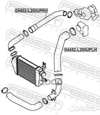 Патрубок системы охлаждения 04452L200uplh Febest