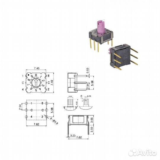 1 шт DIP-переключатель mssr-10 42 В 100 мА / ротор