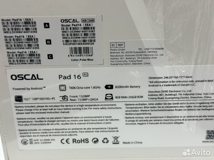 Blackview Oscal Pad 16 4G 8/256