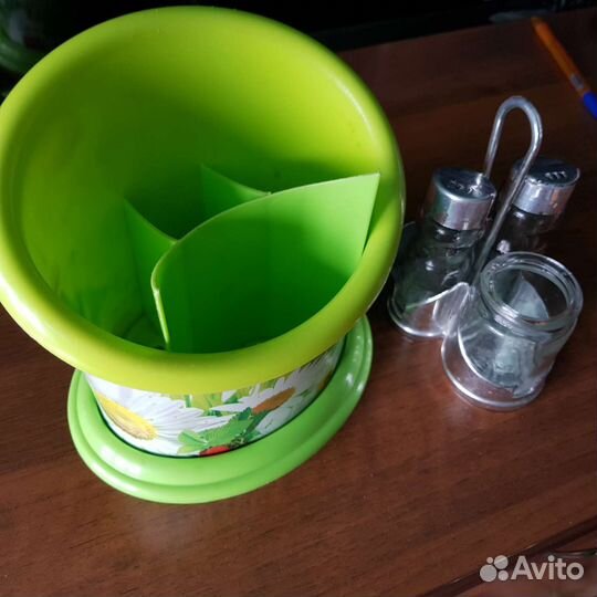Подставка для столовых приборов+набор для специй