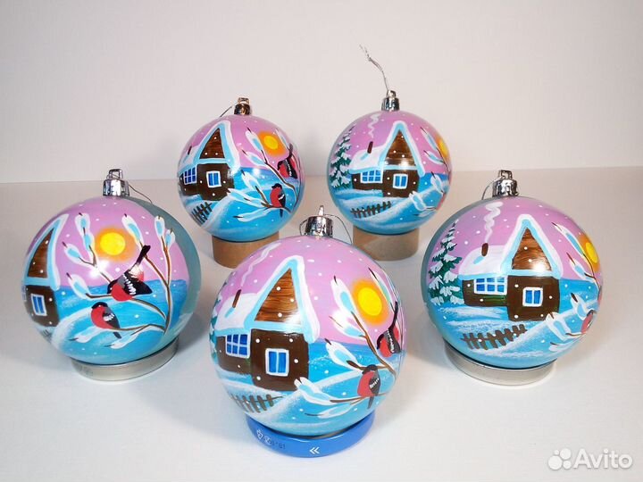 Ёлочные шары, ручная роспись