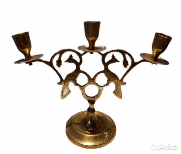 Подсвечник латунь