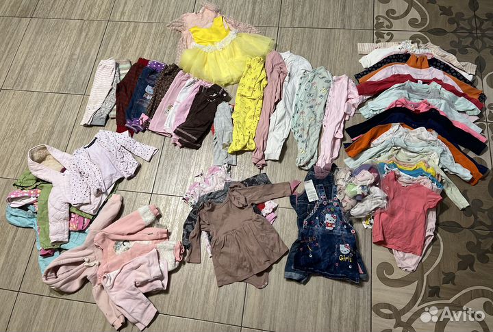 Вещи пакетом на девочку 62-80