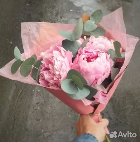 Пионы 3 штуки в Крафт №65